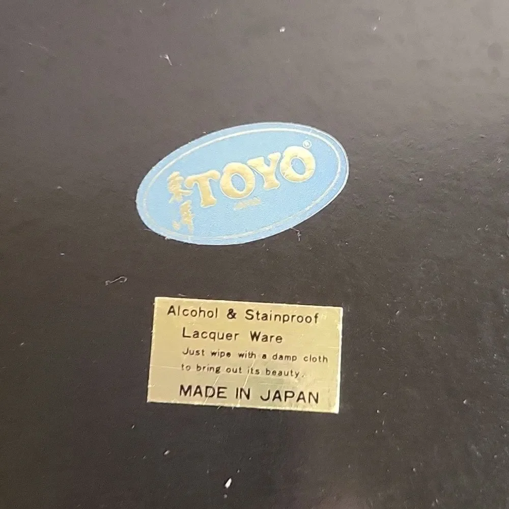 Vintage Toyo Japan Laquerware Nesting Serving Trays  Complete set of 3